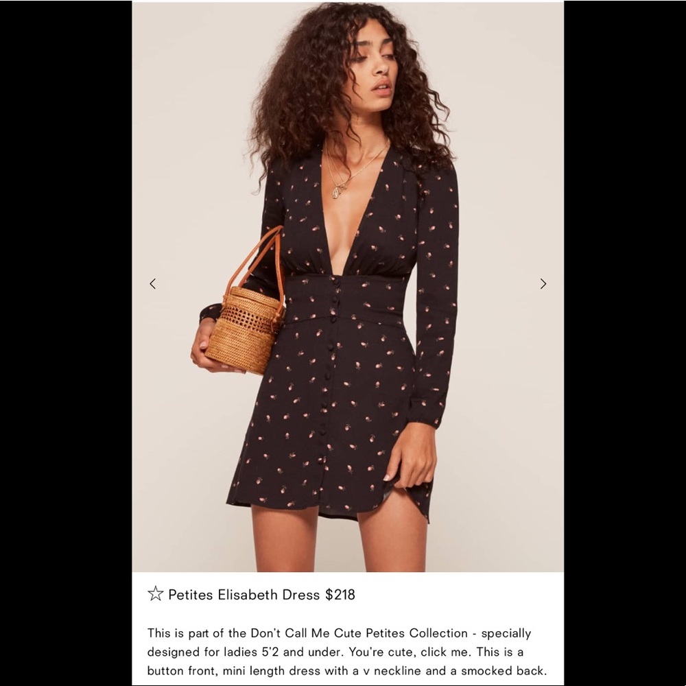 *SOLD* Reformation Elisabeth dress in Coco NWT